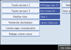 Illustration de l'&eacute;cran du panneau de commande