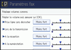 Illustration de l'&eacute;cran du panneau de commande