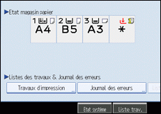 Illustration de l'&eacute;cran du panneau de commande