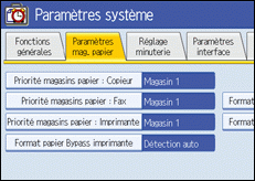 Illustration de l'&eacute;cran du panneau de commande