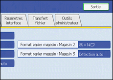 Illustration de l'&eacute;cran du panneau de commande
