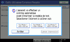 Illustration de l'écran du panneau de commande