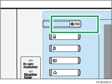 Illustration de la touche Compteur/Outils utilisateur.