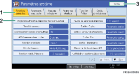 illustration de l'utilisation de l'écran LCD (illustration avec légende numérotée)