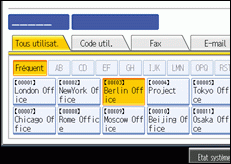 Illustration de l'écran LCD
