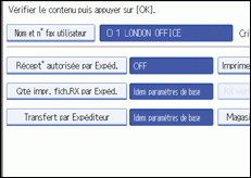 Illustration de l'écran du panneau de commande