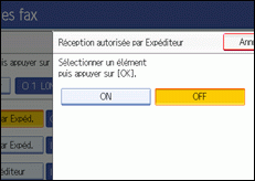 Illustration de l'écran du panneau de commande