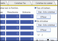 Illustration de l'écran du panneau de commande