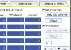 Illustration de l'écran du panneau de commande