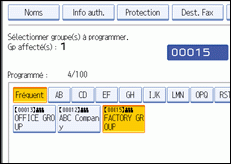 Illustration de l'écran du panneau de commande