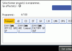 Illustration de l'écran du panneau de commande