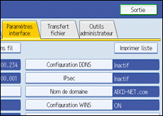 Illustration de l'écran LCD