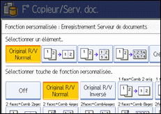 Illustration de l'écran du panneau de commande