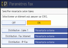 Illustration de l'écran du panneau de commande