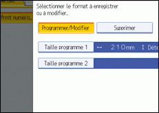 Illustration de l'écran du panneau de commande