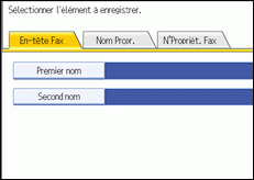 Illustration de l'écran du panneau de commande