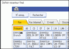 Illustration de l'écran du panneau de commande