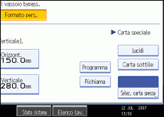 Illustrazione schermata pannello operativo
