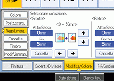 Illustrazione schermata pannello operativo