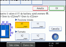 Illustrazione schermata pannello operativo