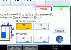 Illustrazione schermata pannello operativo