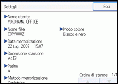 Illustrazione schermata pannello operativo