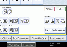 Illustrazione schermata pannello operativo