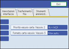 Illustrazione schermata pannello operativo