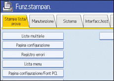 Illustrazione schermata pannello di controllo