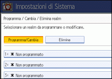 Illustrazione schermata pannello di controllo