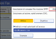 Illustrazione schermata pannello di controllo