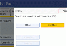 Illustrazione schermata pannello di controllo