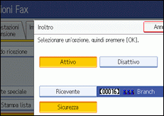 Illustrazione schermata pannello di controllo