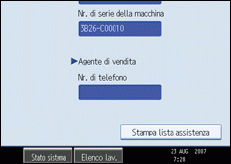 Illustrazione schermata pannello di controllo