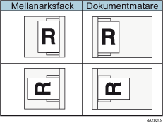 Bild av originalets riktning i mellanarksfacket