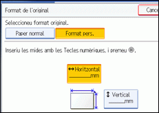 Il·lustració de la pantalla del panell d'operacions