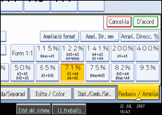 Il·lustració de la pantalla del panell d'operacions