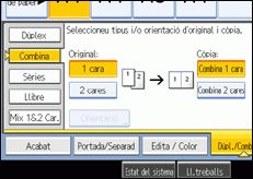 Il·lustració de la pantalla del panell d'operacions