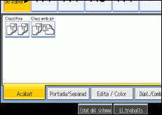 Il·lustració de la pantalla del panell d'operacions