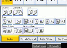 Il·lustració de la pantalla del panell d'operacions