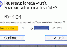 Il·lustració de la pantalla del panell d'operacions