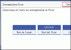 Il·lustració de la pantalla del panell d'operacions