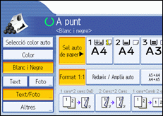 Il·lustració de la pantalla del panell d'operacions