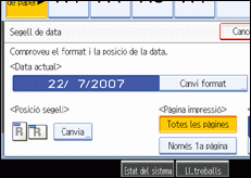 Il·lustració de la pantalla del panell d'operacions