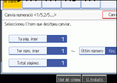 Il·lustració de la pantalla del panell d'operacions