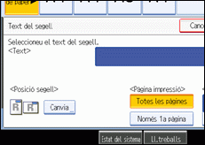 Il·lustració de la pantalla del panell d'operacions