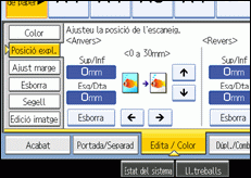 Il·lustració de la pantalla del panell d'operacions