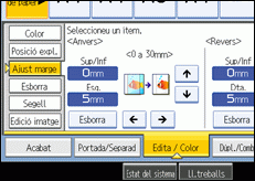 Il·lustració de la pantalla del panell d'operacions