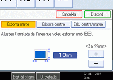 Il·lustració de la pantalla del panell d'operacions