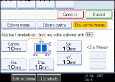 Il·lustració de la pantalla del panell d'operacions